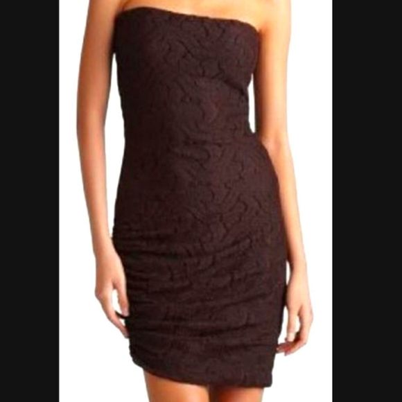 ALC Chocolate Brown Sleeveless Lace Overlay DreSs - Picture 6 of 6
